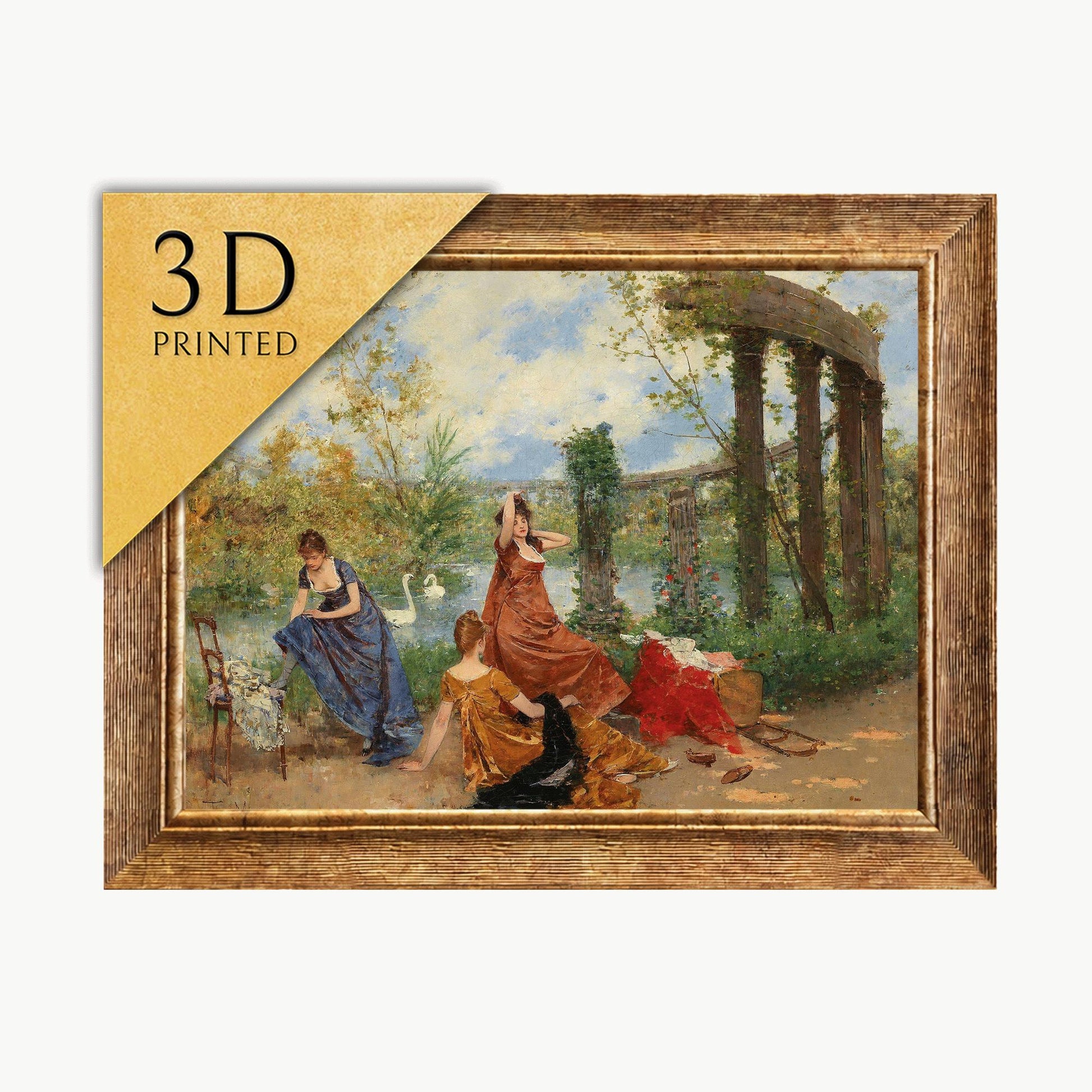 Francesc Galaup "Near The Park" 3D Print: Textured Oil Painting Reproduction