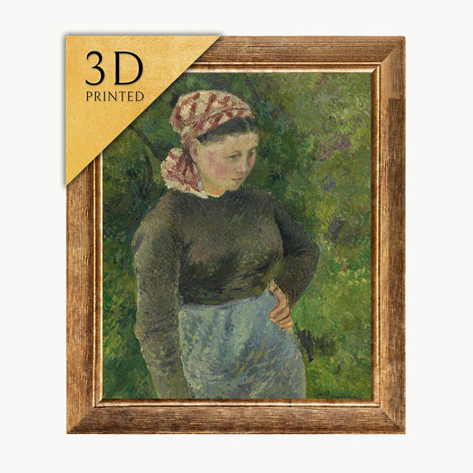 Camille Pissarro Peasant Woman 3D Print: Textured Oil Painting Replica
