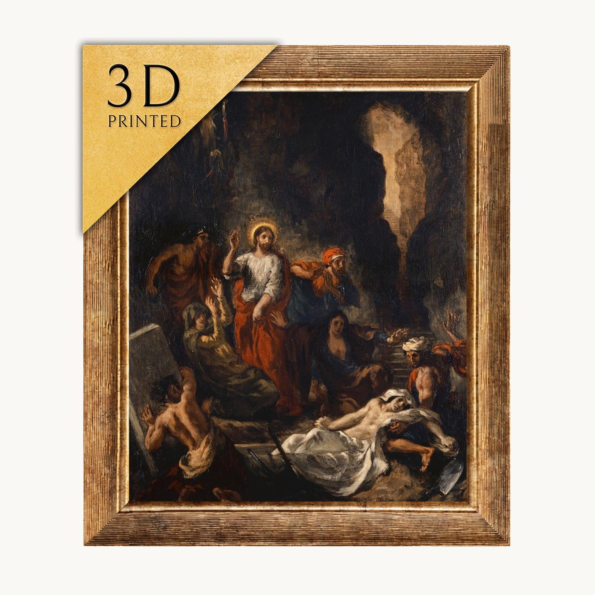 Eugène Delacroix: Raising Of Lazarus 3D Textured Print