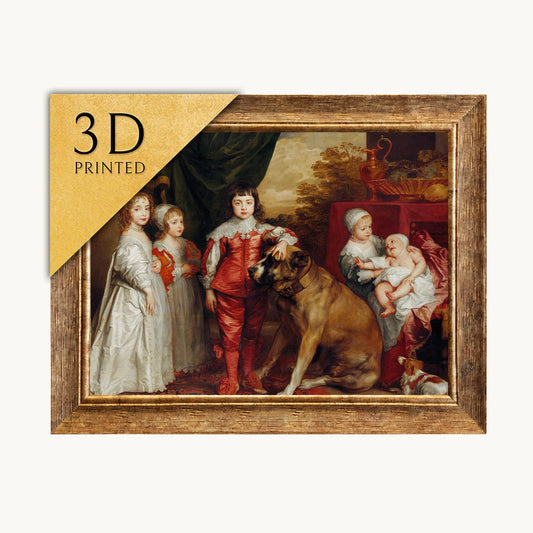 Anthony Van Dyck Print: Five Eldest Children, 3D Textured Reproduction