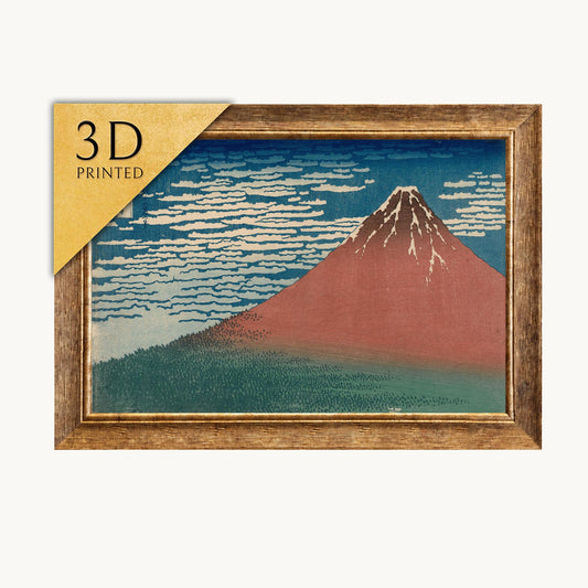 Hokusai - Fine Wind, Clear Weather - 3D Printed Textured Art