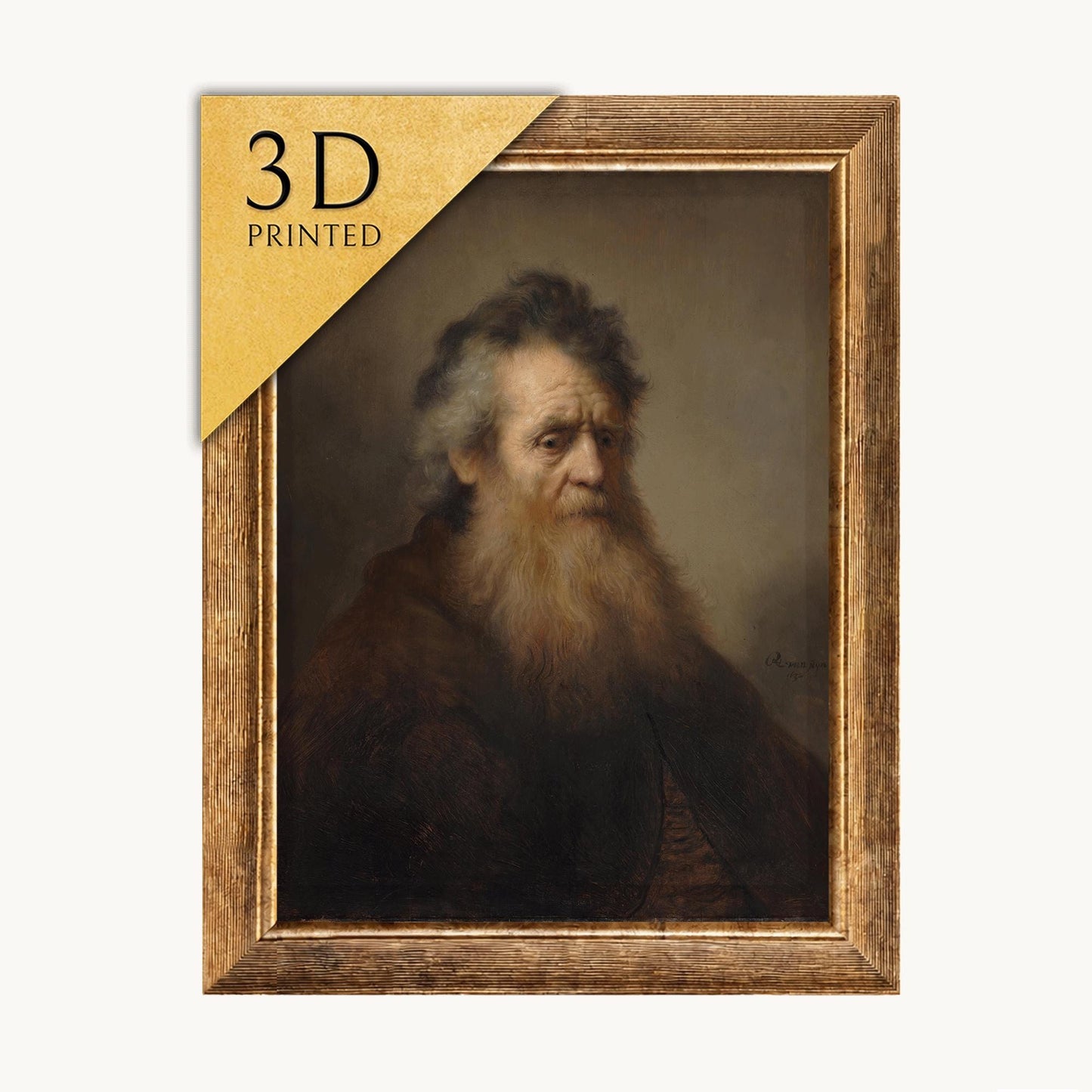 Rembrandt - Portrait of an Old Man: 3D Textured Print