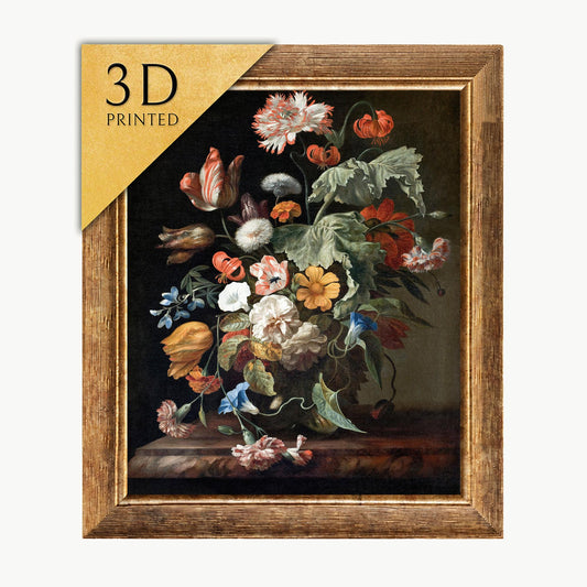 Rachel Ruysch Flowers Still Life: Textured 3D Print