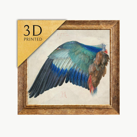 Albrecht Dürer Dead Blue Roller 3D Print, Textured Art Reproduction