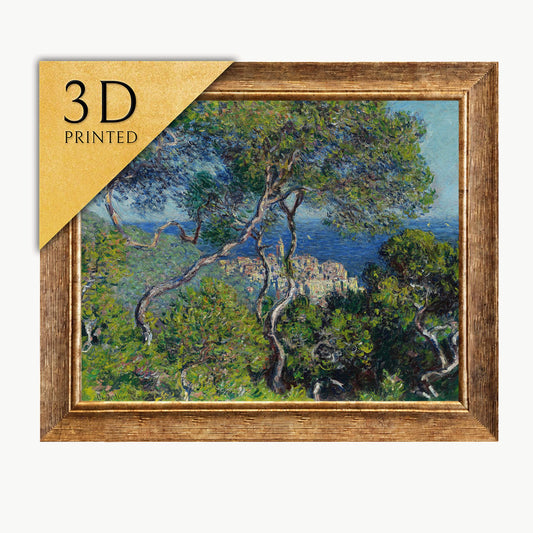 Claude Monet Bordighera 3D Print: Textured Impressionist Art