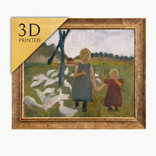 Paula Modersohn Becker Print: Kids with Geese, 3D Textured Art