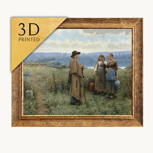Daniel Ridgway Knight Painting: 3D Textured Print