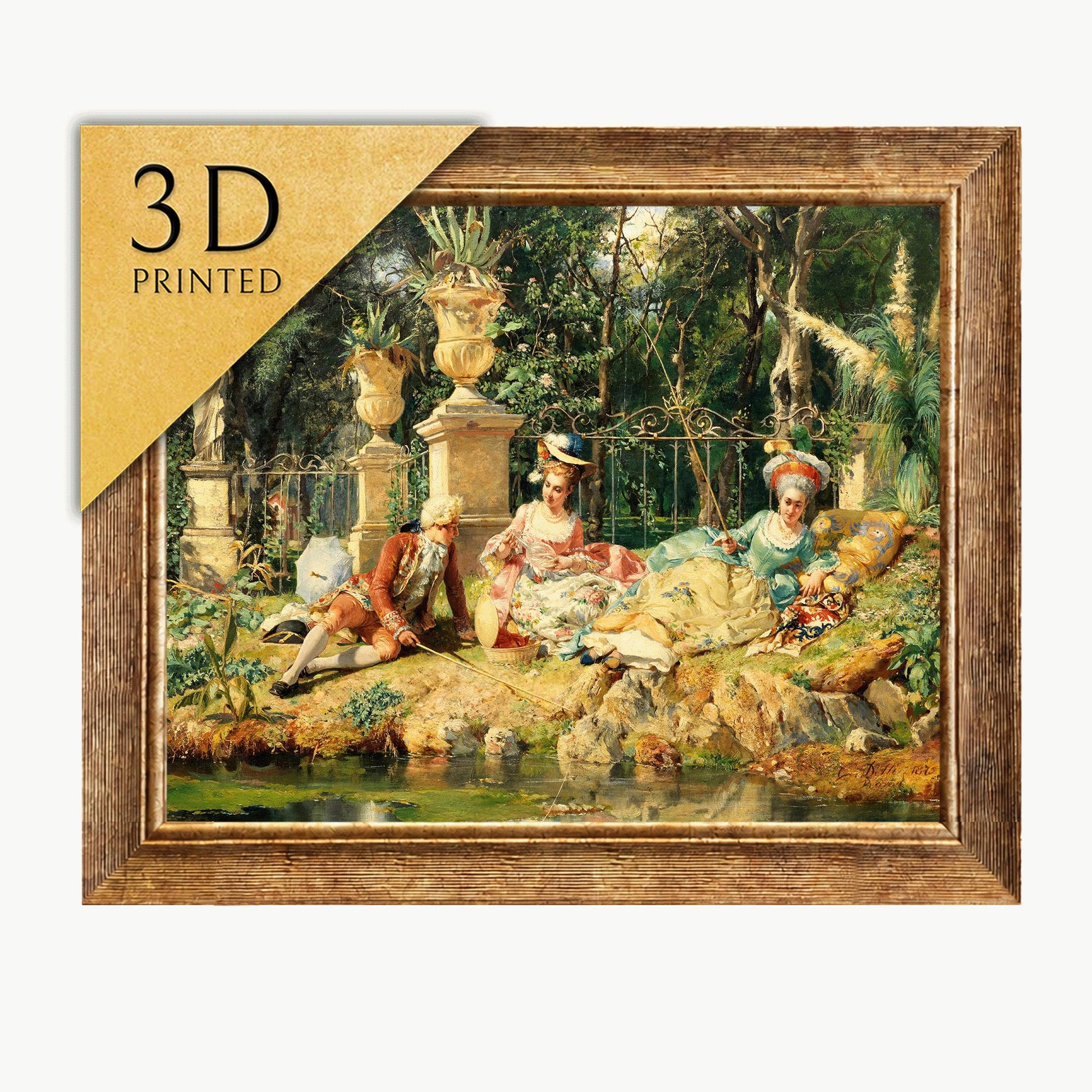 The Fishing Party 3D Print by Cesare Auguste Detti