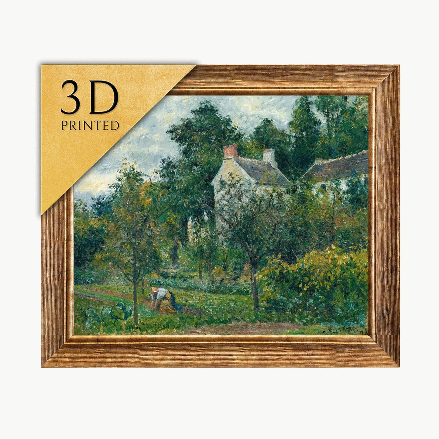 Camille Pissarro: La Maison Rondest 3D Textured Print