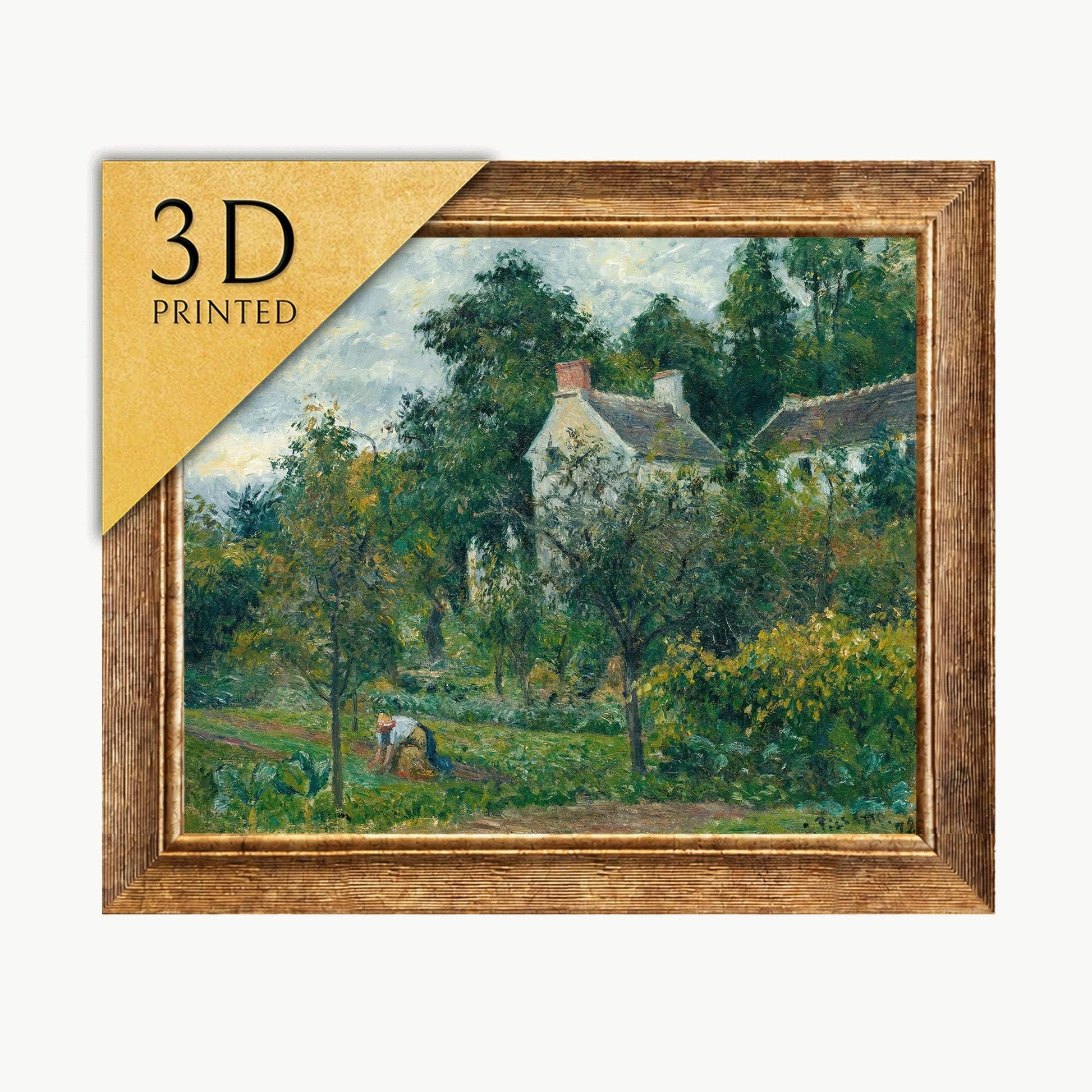 Camille Pissarro: La Maison Rondest 3D Textured Print