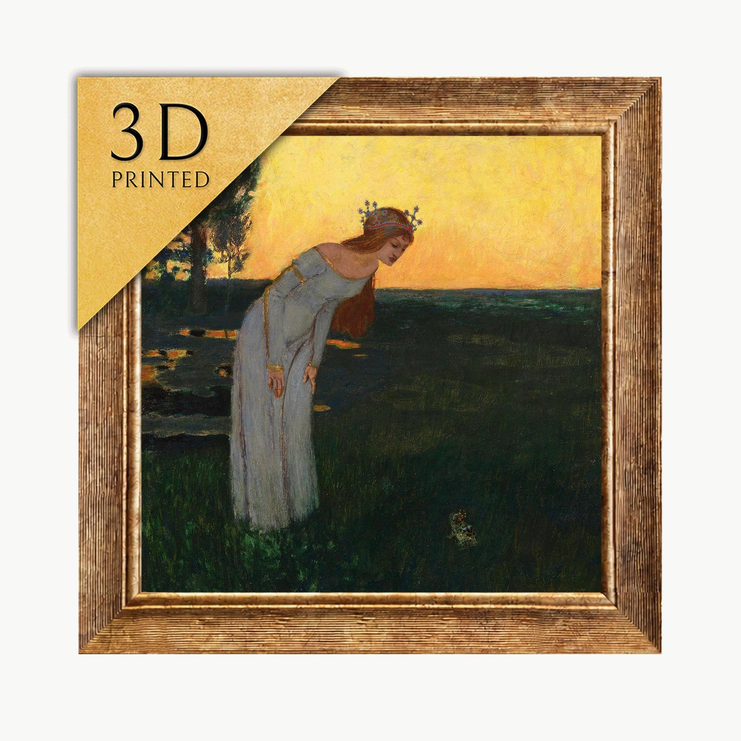 Franz Stuck 'Once Upon a Time' 3D Print: Textured Oil Painting Reproduction