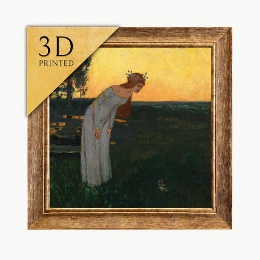 Franz Stuck 'Once Upon a Time' 3D Print: Textured Oil Painting Reproduction