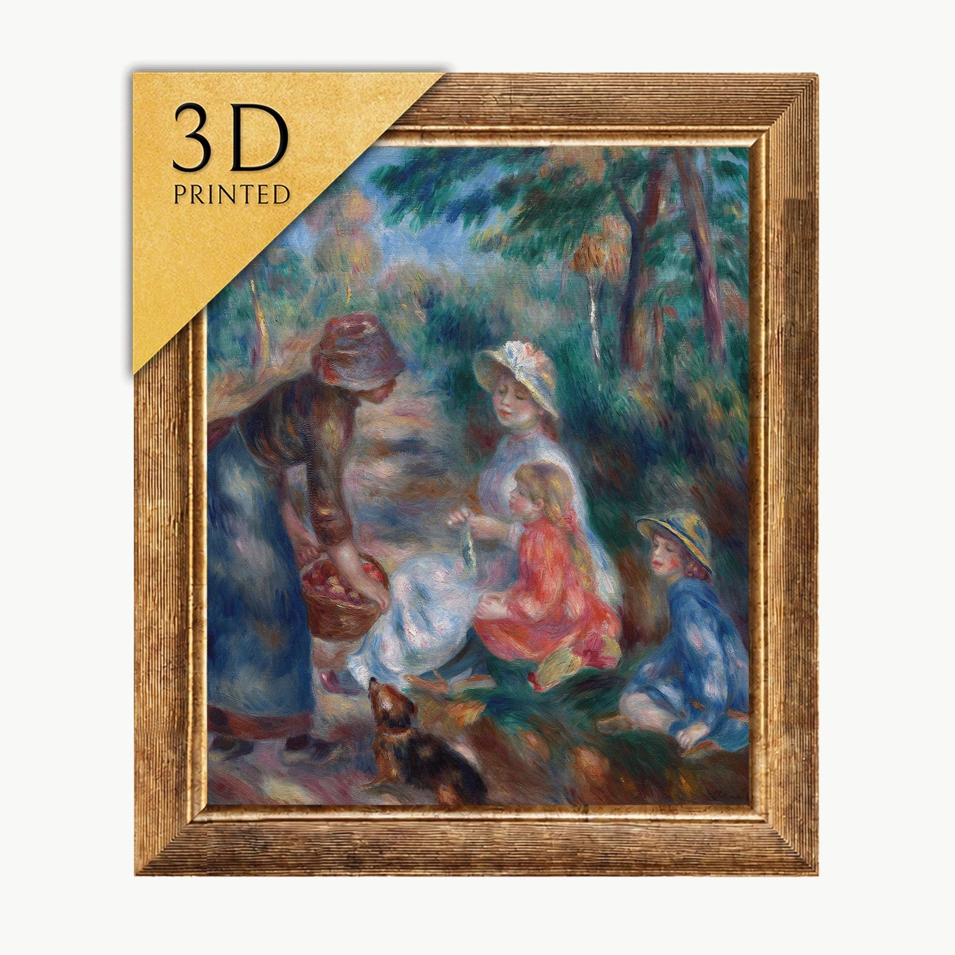 Renoir - The Apple Seller - 3D Textured Oil Painting Reproduction