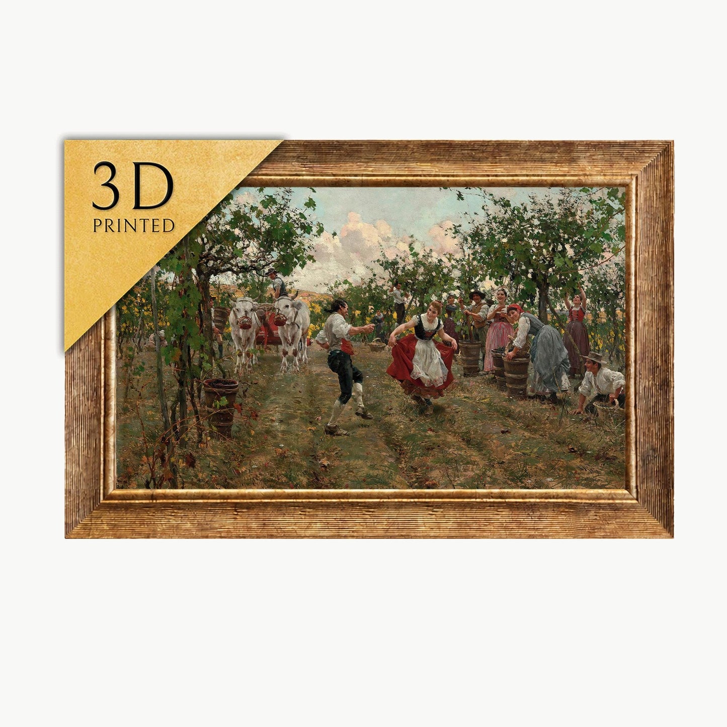 Raffaello Sorbi - The Harvest Dance 3D Textured Print