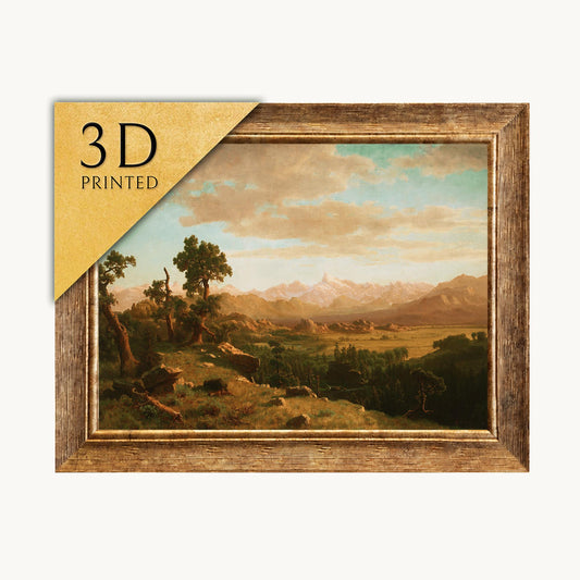 Albert Bierstadt Wind River Country 3D Print: Textured Landscape Art