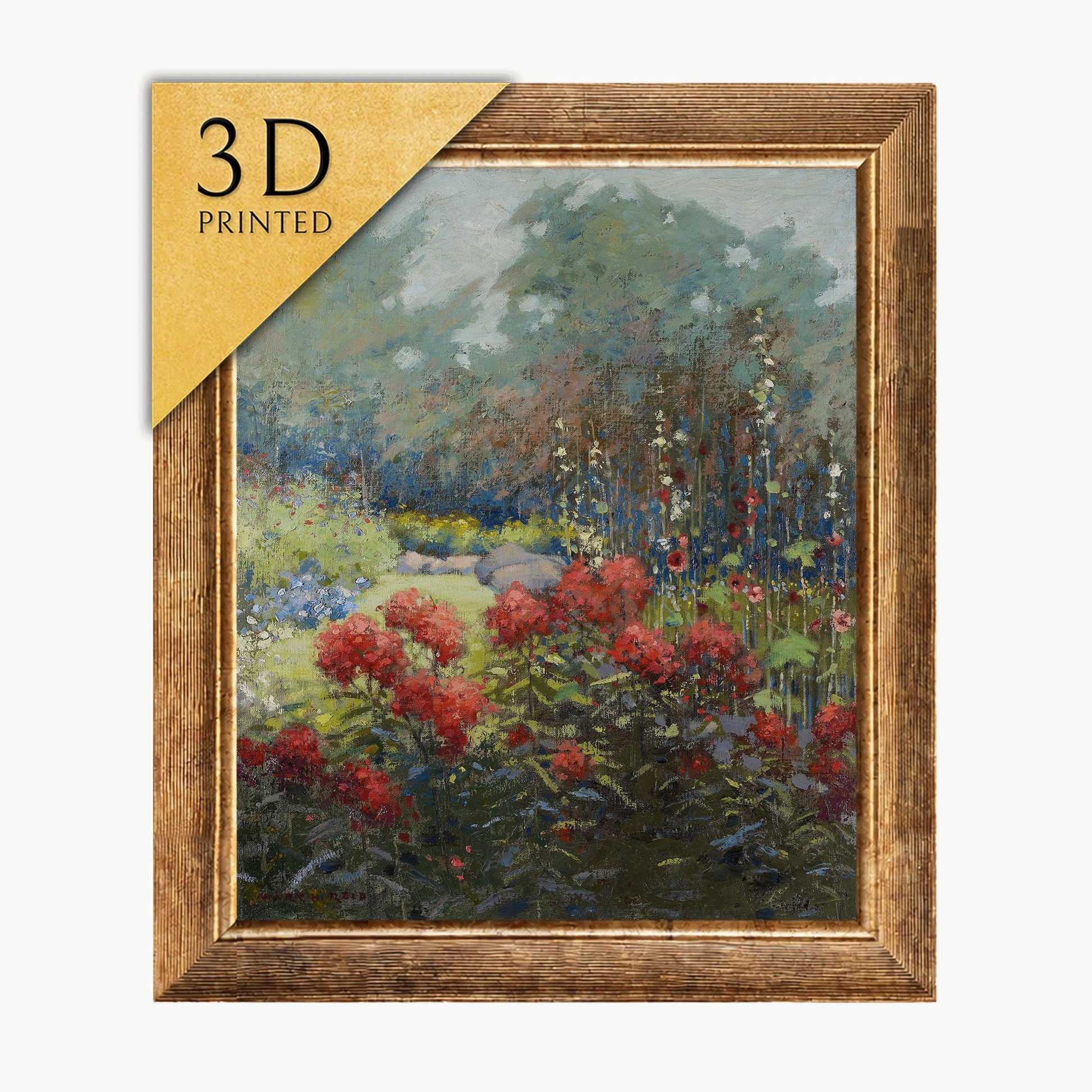 Mary Hiester Reid 'A Garden in September' 3D Textured Print
