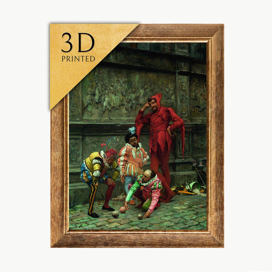 Jesters Playing Cochonnet 3D Print: Eduardo Zamacois Textured Art