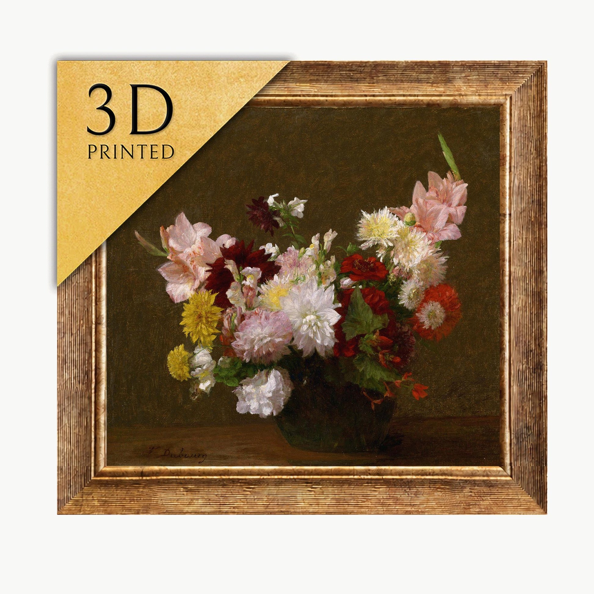 Victoria Dubourg Flowers Print: 3D Textured Oil Painting Reproduction