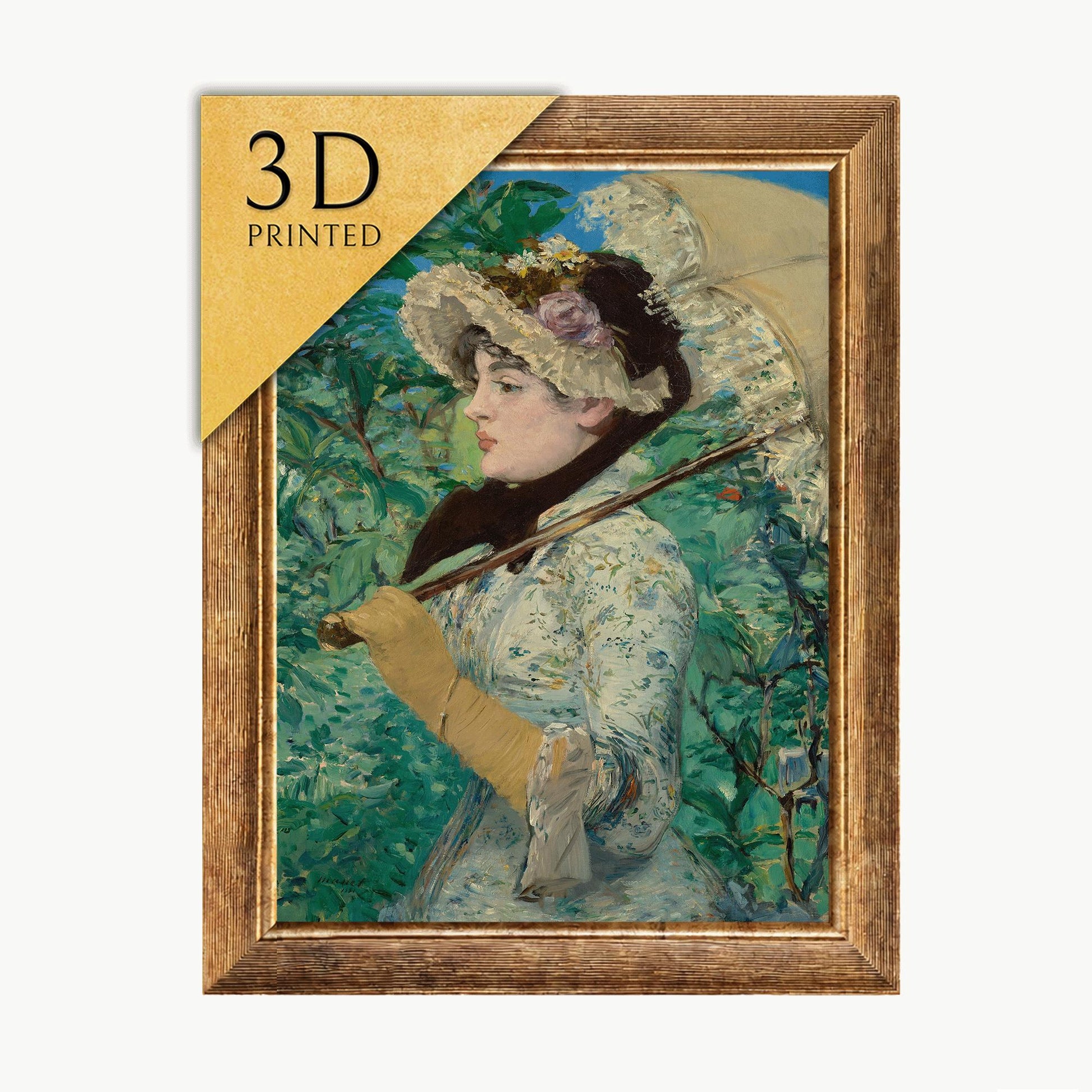 Jeanne Spring by Manet: 3D Textured Print