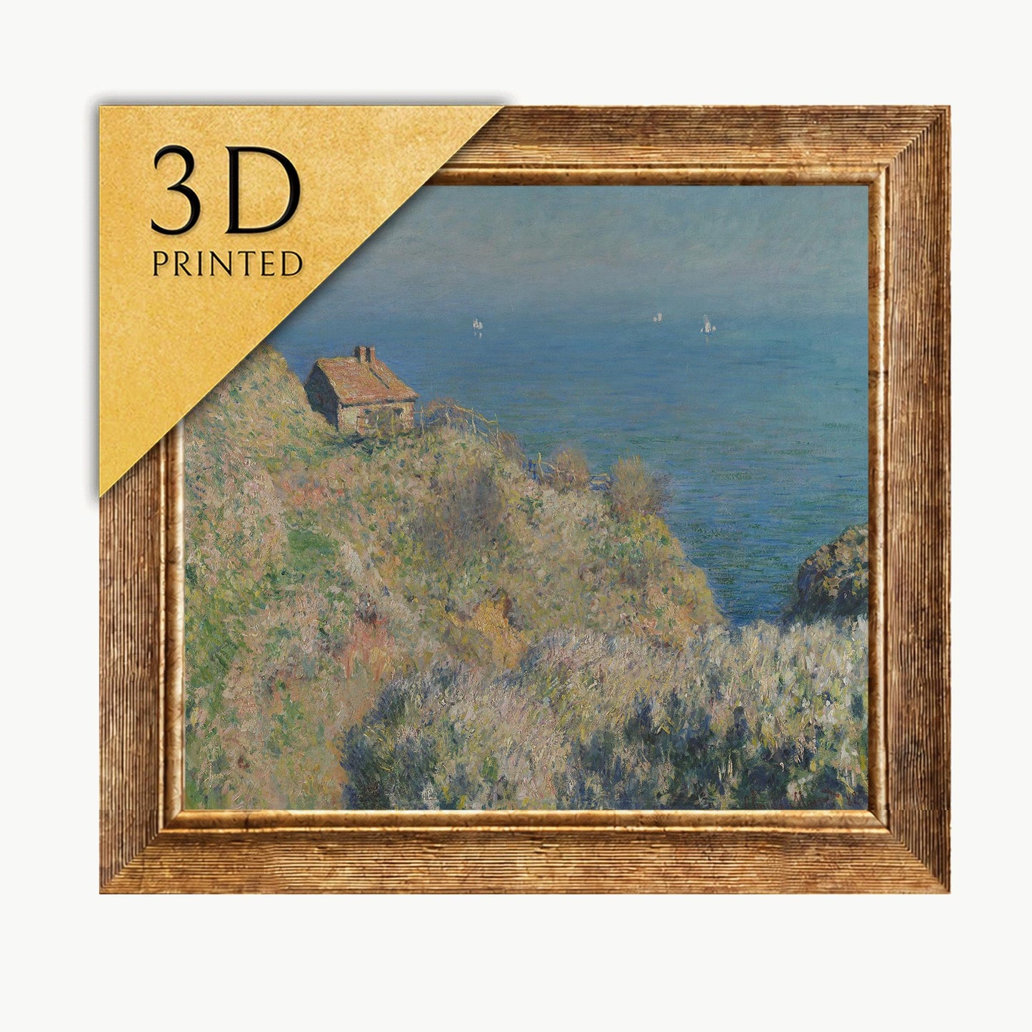 Monet Seascape Print: Varengeville, Textured 3D Reproduction