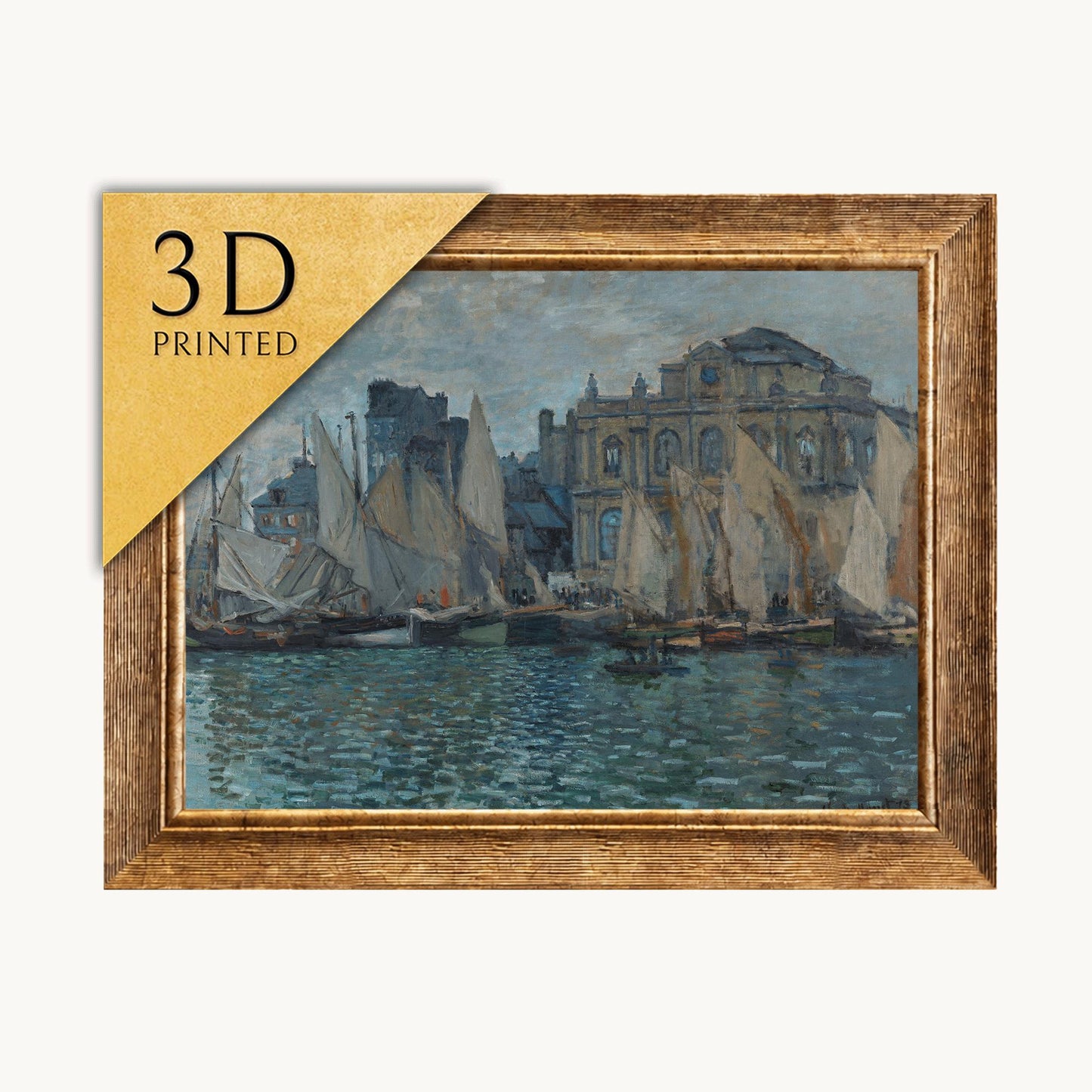 Claude Monet: The Museum at Le Havre, 3D Textured Print