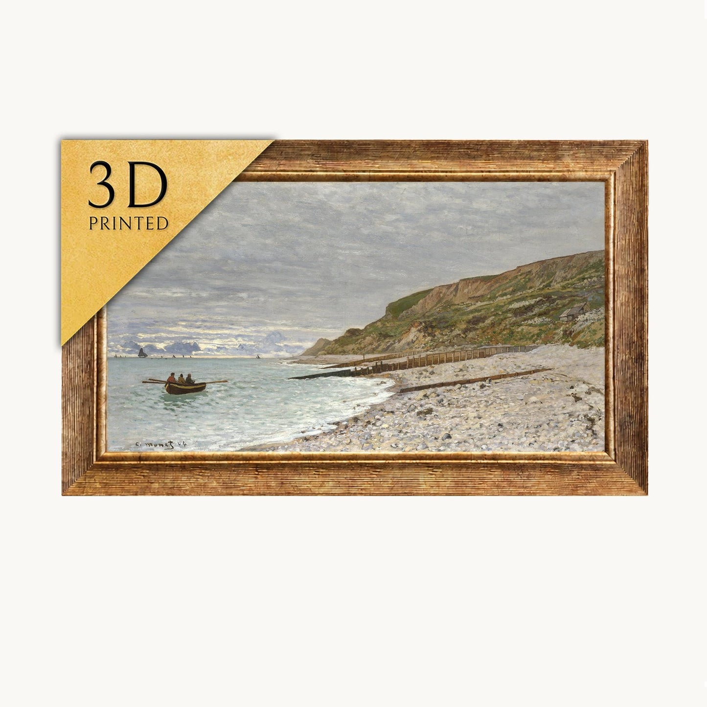 Monet La Pointe de la Heve 3D Print: Textured Brushstrokes