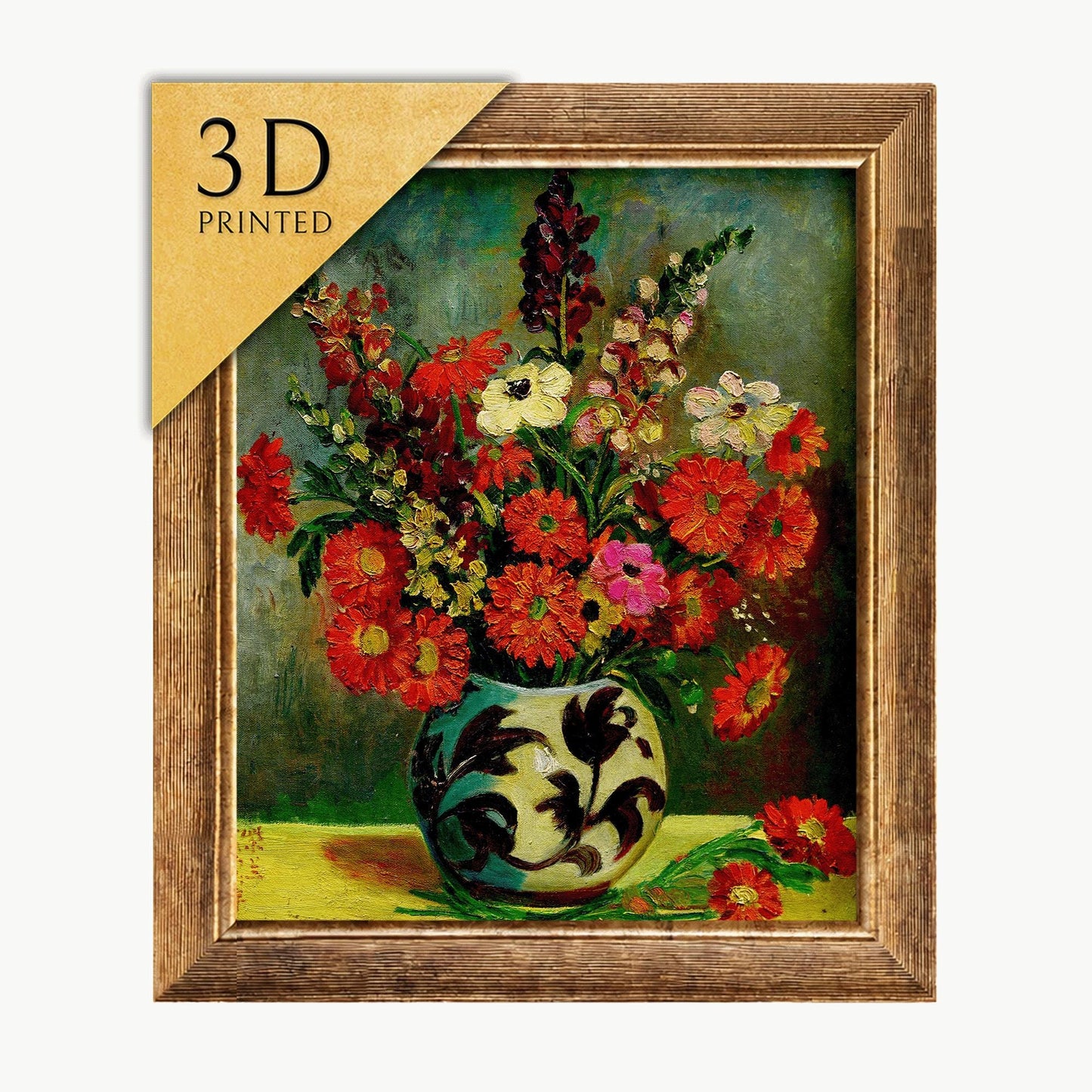 Guan Zilan - Vase of Flowers - 3D Textured Print