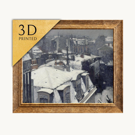 Gustave Caillebotte Rooftops in the Snow: 3D Textured Print