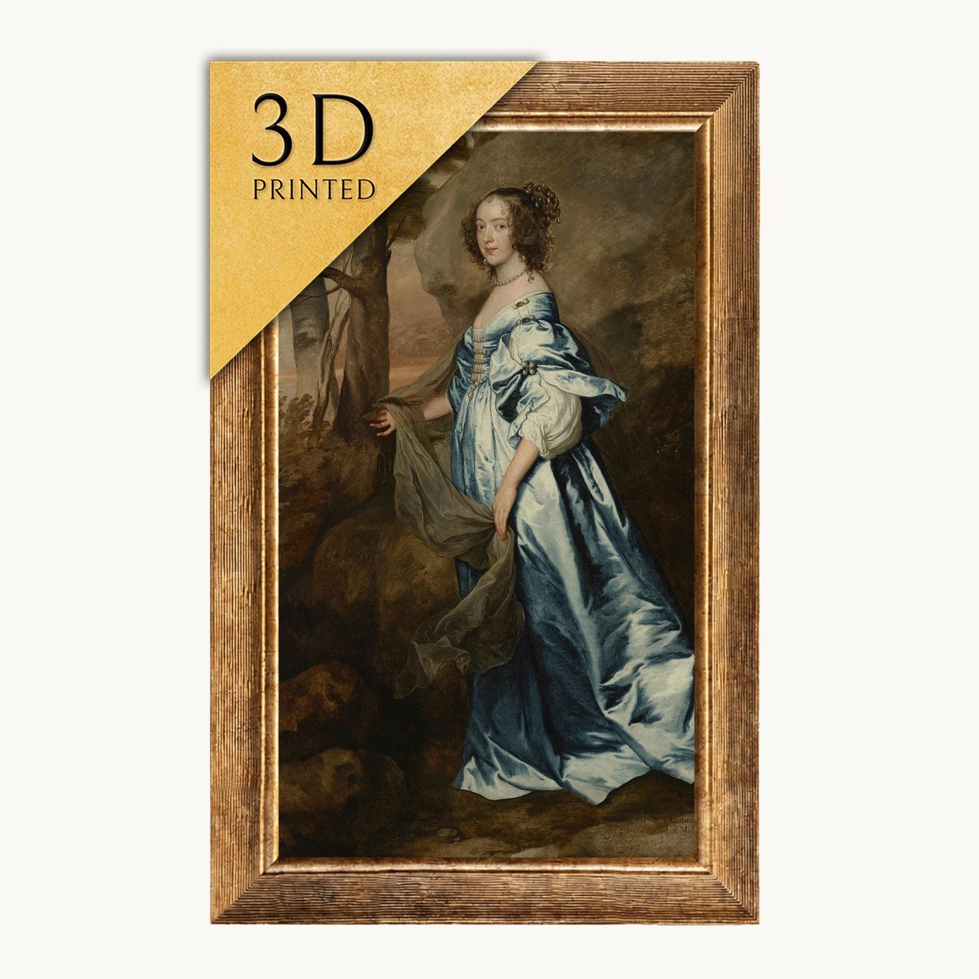 Lady Anne Carey Portrait: Anthony van Dyck 3D Print on Canvas