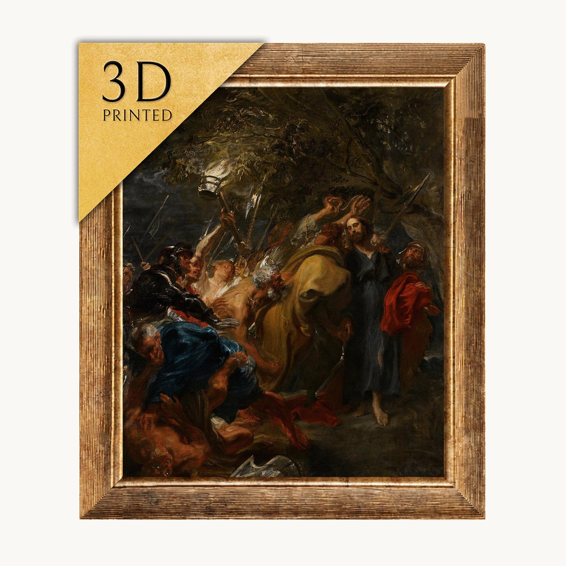 Anthony van Dyck's The Betrayal of Christ: 3D Textured Art Print