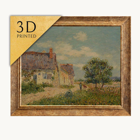 Gustave Loiseau Painting: Chaumiere au Vandreuil, 3D Textured Print
