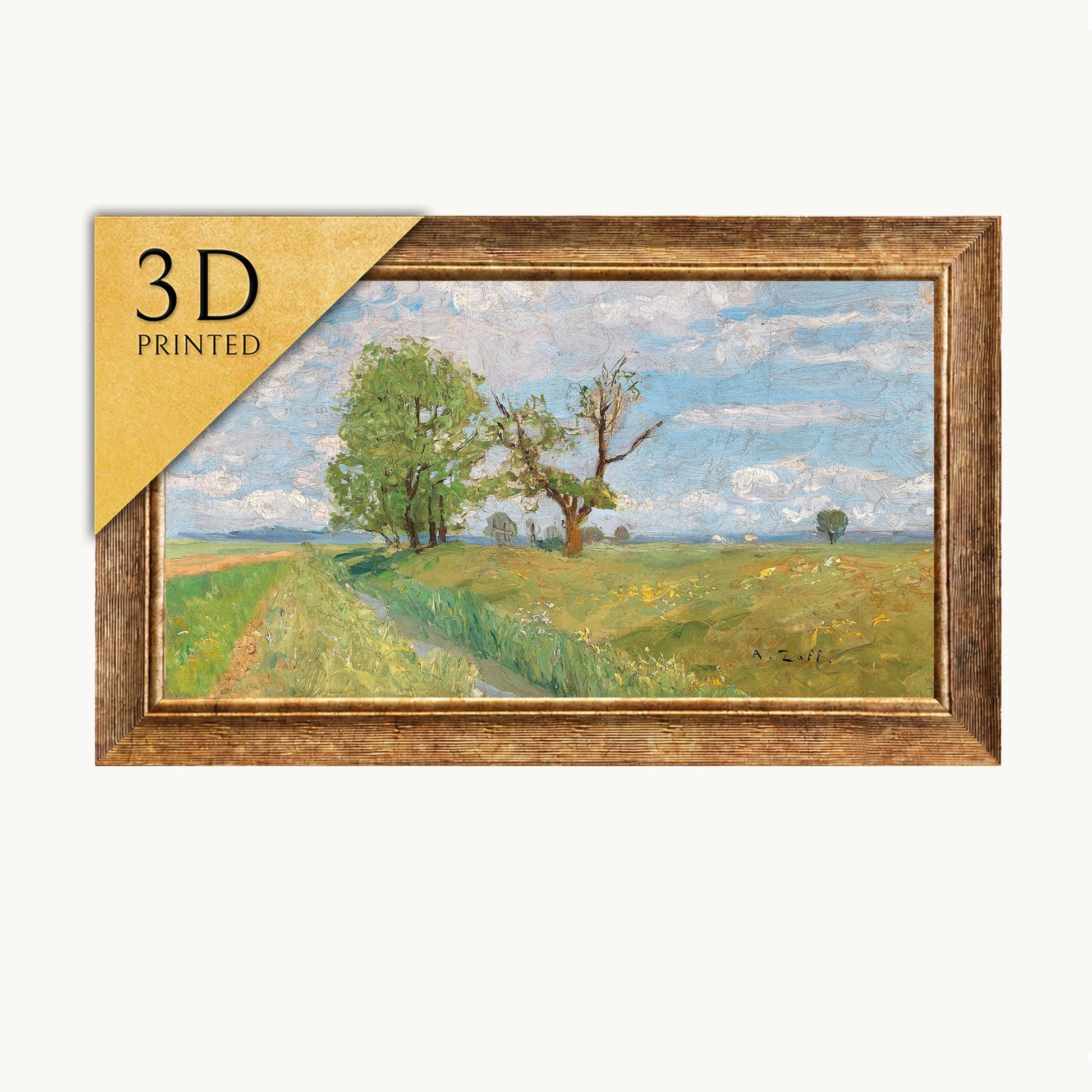 Alfred Zoff Spring Landscape: 3D Textured Art Print