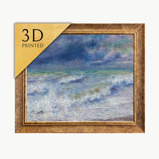 Seascape - by Pierre Auguste Renoir, 3d Printed with texture and brush strokes looks like original oil-painting.