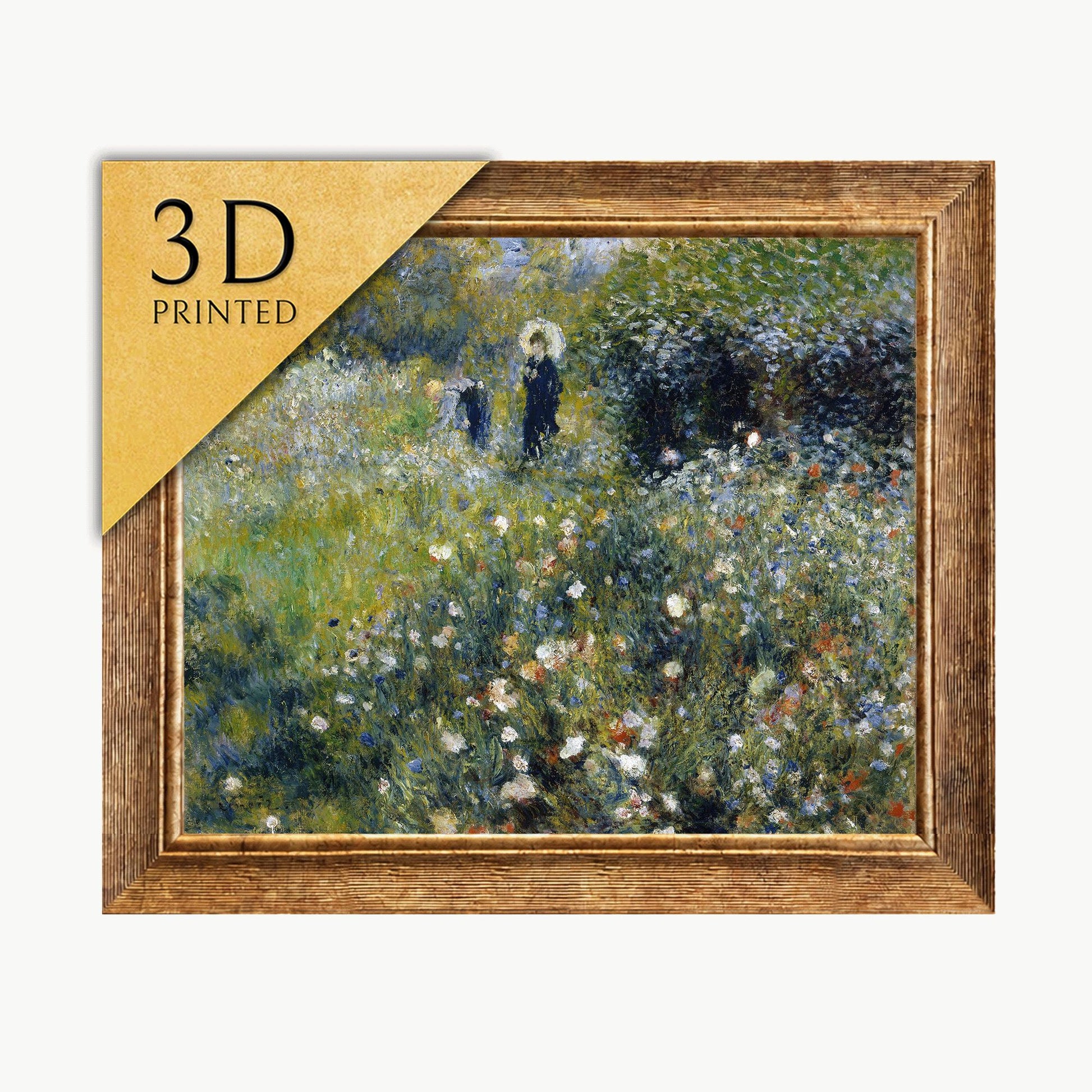 Renoir - Women With a Parasol Garden - 3D Textured Print