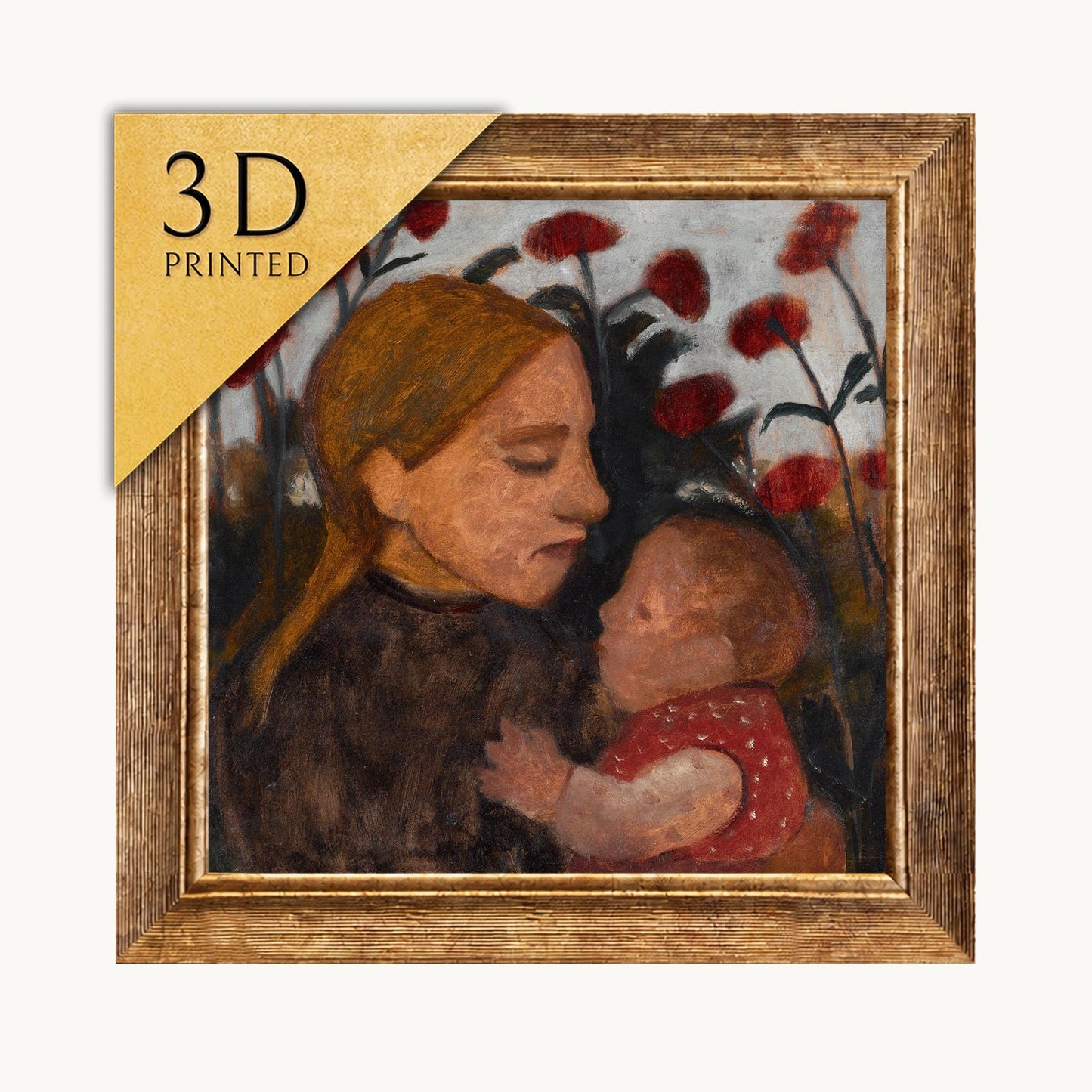 Paula Modersohn Becker - Girl with Child - 3D Textured Print