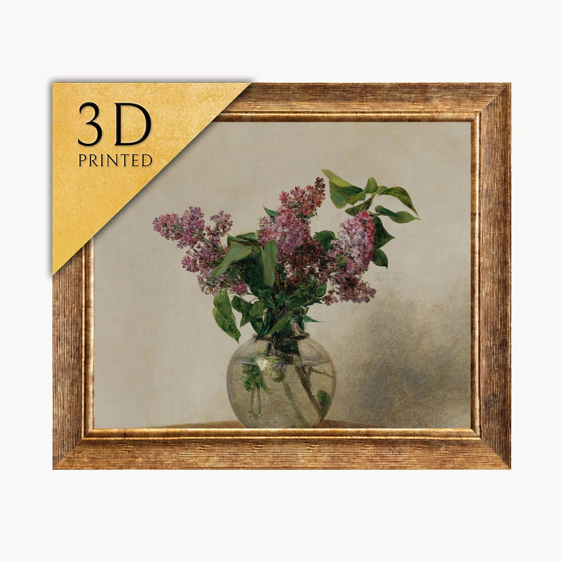 Lilas by Henri Fantin Latour: 3D Textured Floral Still Life Print