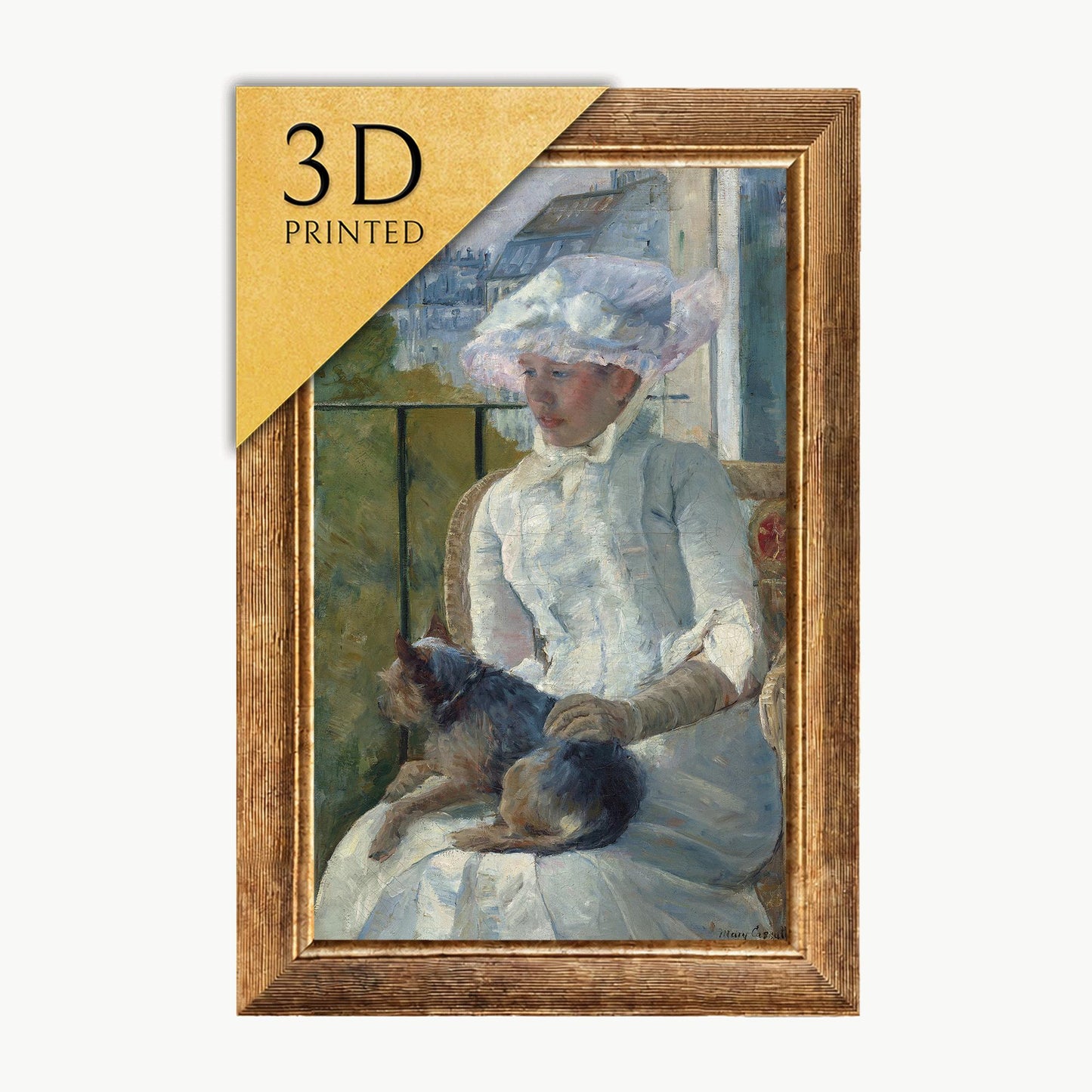Mary Cassatt Print: Young Girl at a Window, 3D Textured Art
