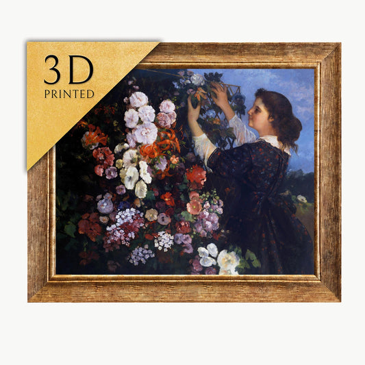 Gustave Courbet 'Trellis' 3D Printed Textured Oil Painting Reproduction
