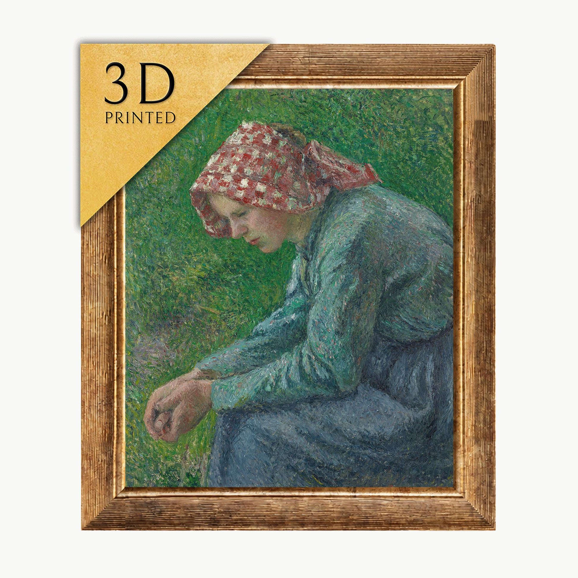 Camille Pissarro - Seated Peasant Woman - 3D Textured Print