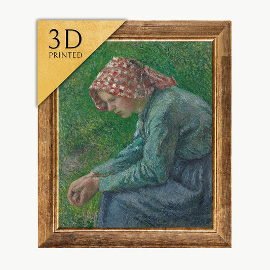 Camille Pissarro - Seated Peasant Woman - 3D Textured Print