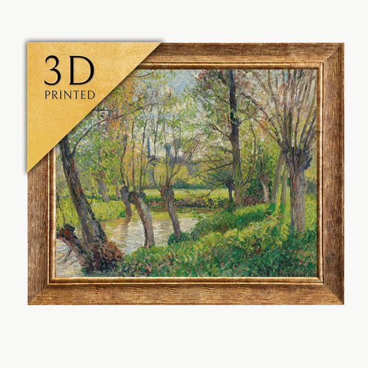 Camille Pissarro 3D Print: Bords De L’epte À Êragny, Soleil Couchant