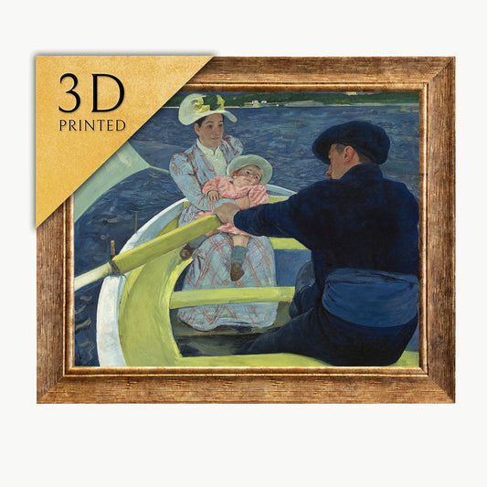 The Boating Party by Mary Cassatt: 3D Textured Print