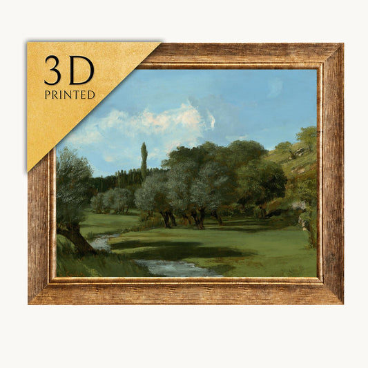 Gustave Courbet - La Bretonnerie 3D Print: Textured Oil Painting Reproduction