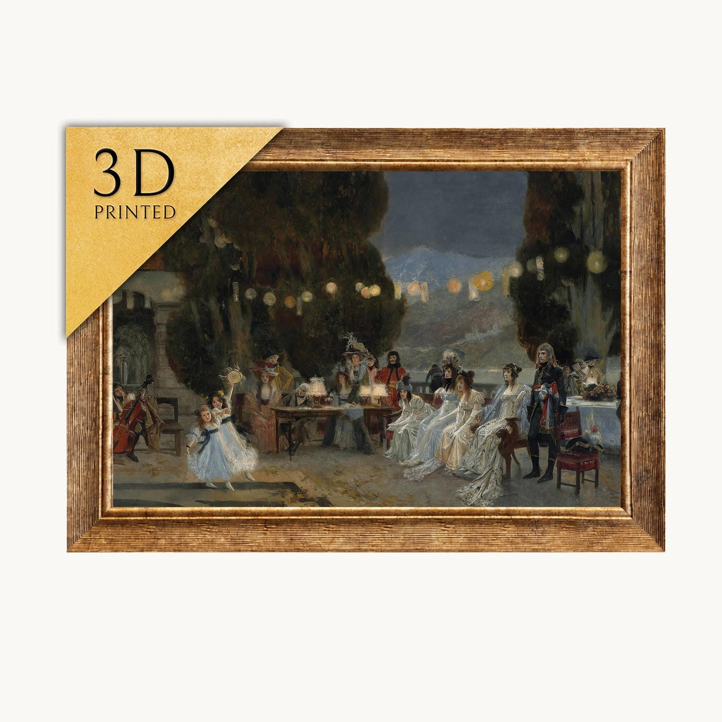 Josephine Flameng Painting: An Evening’s Entertainment, 3D Textured Print