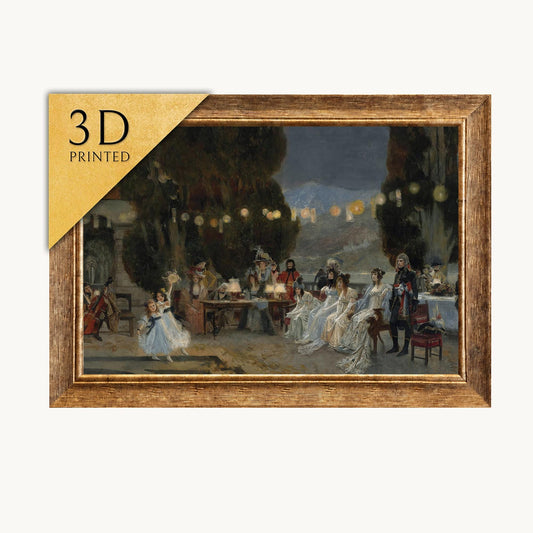 Josephine Flameng Painting: An Evening’s Entertainment, 3D Textured Print