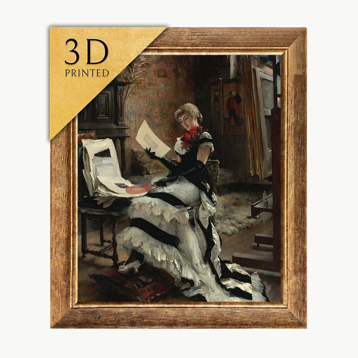 Albert Edelfelt Painting: Chez L’artiste, 3D Textured Print