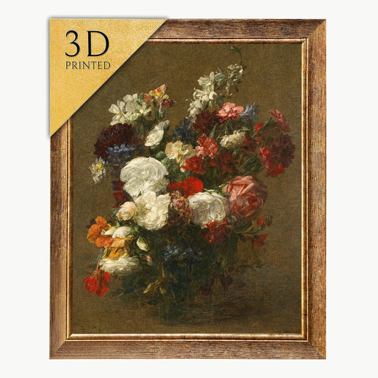 Fleurs Diverses by Henri Fantin: 3D Textured Floral Art Print