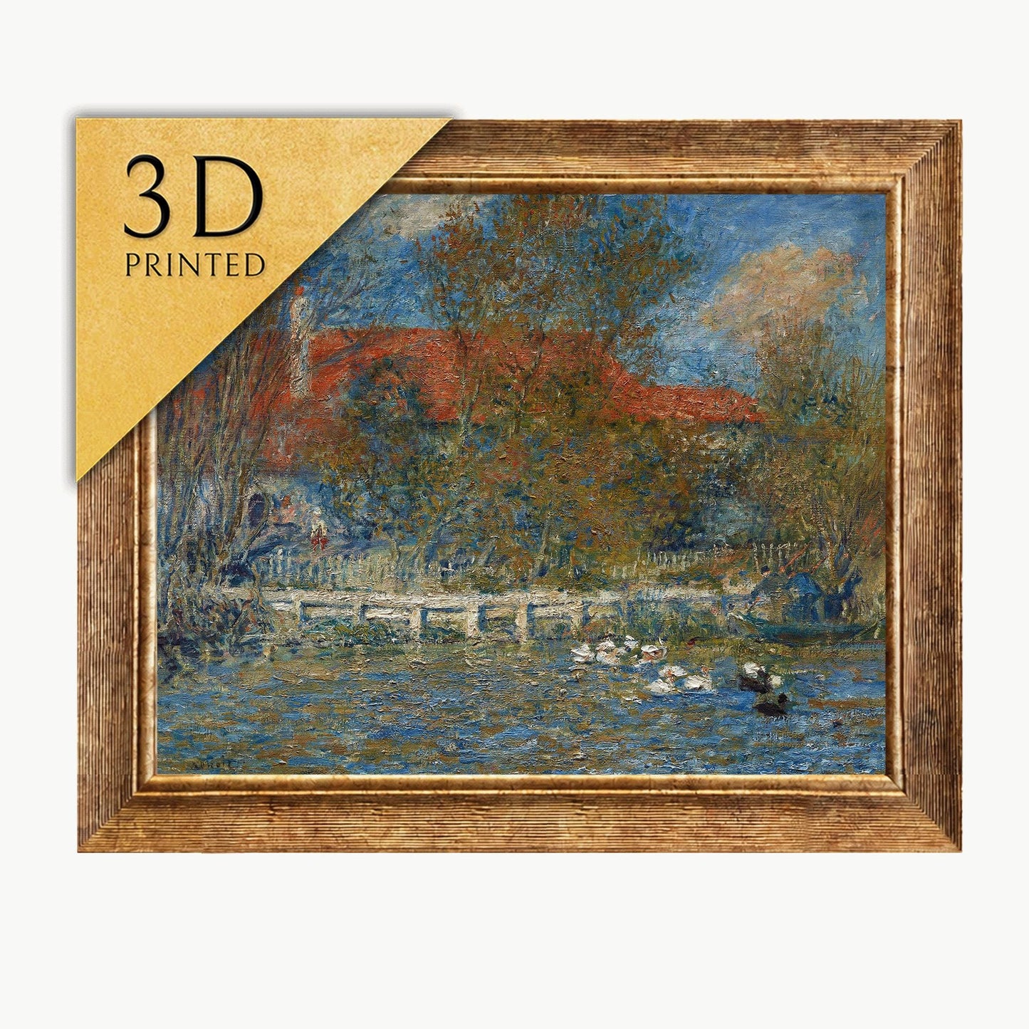 Renoir - The Duck Pond - 3D Texture Print