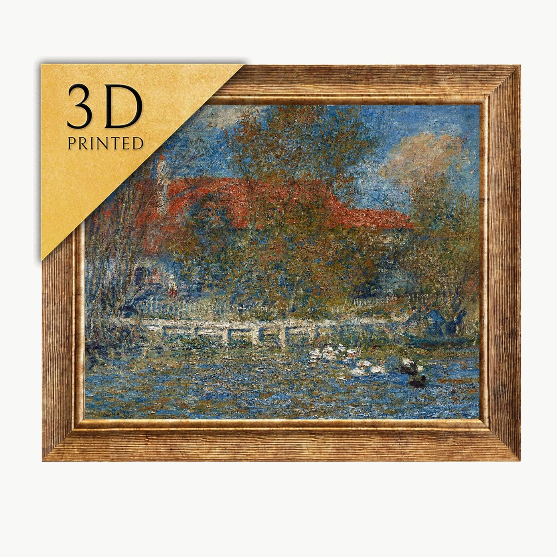 Renoir - The Duck Pond - 3D Texture Print