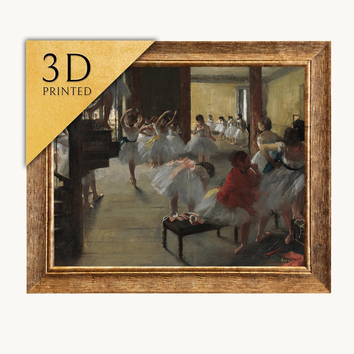 Edgar Degas 'The Dance Class' 3D Textured Print